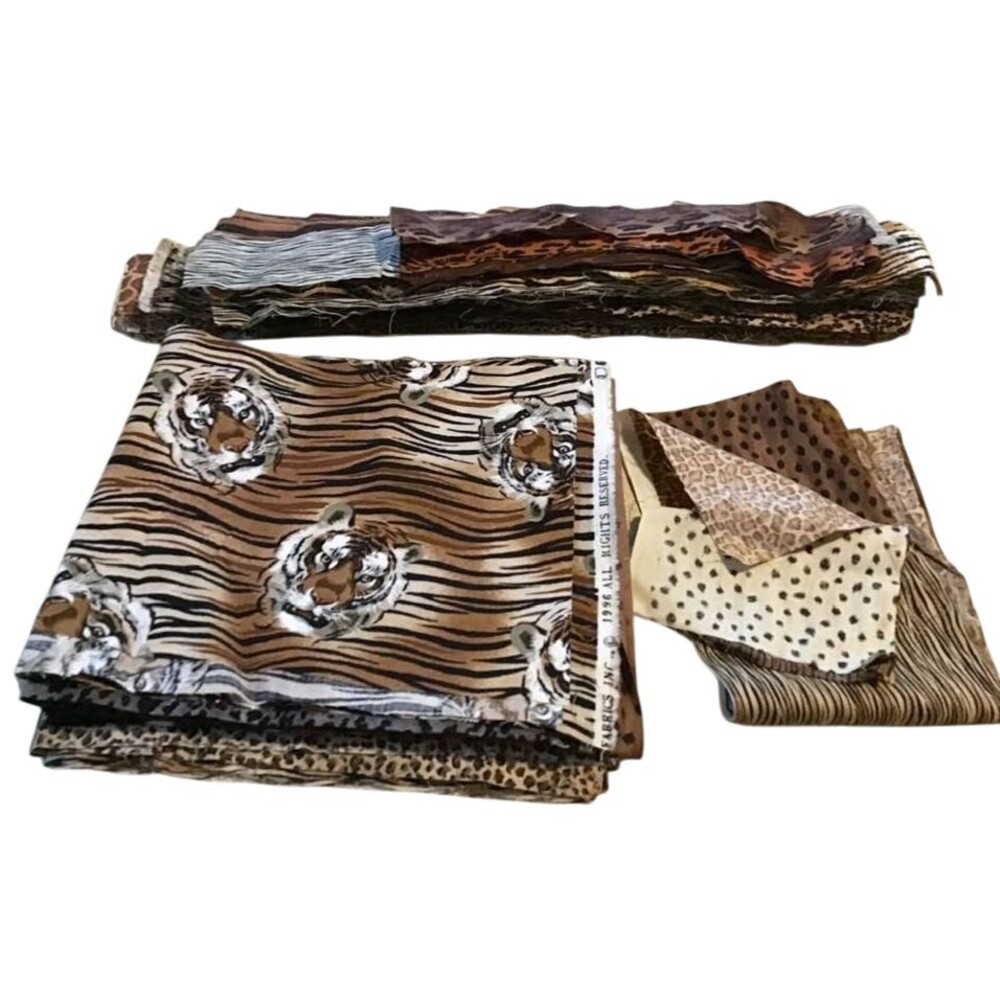 Wild African Animals Skin Print Quilt Fabric Debbie Mumm Timeless Lot Tiger Cats